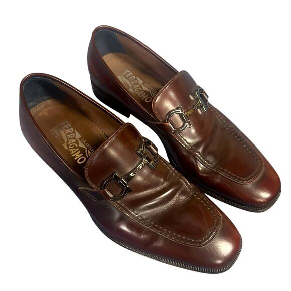 Salvatore Ferragamo Leather Loafers Men's Size 9.5